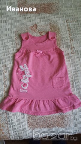 Рокля сукман розова с блуза на цветя, снимка 3 - Бебешки рокли - 17476672
