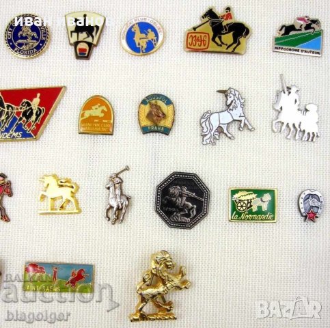 ГОЛЯМ ЛОТ-КОЛЕКЦИЯ-ЗНАЧКИ-КОНЕ-КОНЕН СПОРТ, снимка 3 - Колекции - 24570860