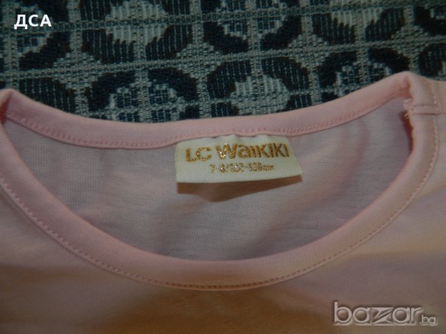 Чисто нова светло розова блузка LC Waikiki - 100 % памук , снимка 2 - Детски Блузи и туники - 13297781