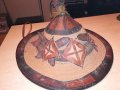 автентична тибетска/монголска шапка-46х22см-внос швеицария, снимка 1 - Колекции - 20285414