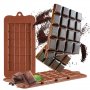 Цяла плочка шоколад 24 парчета силиконов молд форма шоколад тесто фондан шоколадов блок, снимка 2