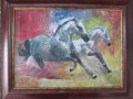 Автентична картина "Коне", снимка 2