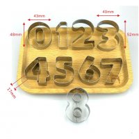0-8 цифри числа метални среден размер резци форми за украса торти бисквитки фондан декор , снимка 1 - Форми - 20767897
