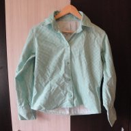Светлозелена карирана дамска риза, блуза с дълъг ръкав, ръкави, дамски топ, жилетка, снимка 13 - Ризи - 13869321