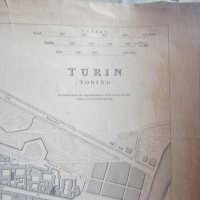 Стара карта Торино 1833, снимка 2 - Колекции - 25432667