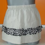 Кокетна ленена пола за мадамка,092 см. , снимка 4 - Бебешки рокли - 16392999