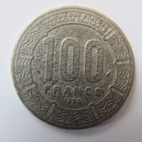 Чад - 100 франка, 1990 г.  (рядка)-327 m, снимка 3 - Нумизматика и бонистика - 23905610