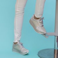 Дамски спортни обувки с вградена платформа, снимка 4 - Кецове - 24666788