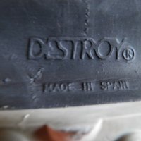 Destroy made in Spain оригинални мъжки чехли от естествена черна кожа EU 43, снимка 9 - Мъжки сандали - 25491272