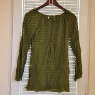 Зелена блуза с дълъг ръкав, снимка 3 - Блузи с дълъг ръкав и пуловери - 18379868