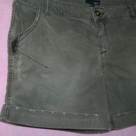 Дънкови къси панталони с кожа "Next" original brand / накъсани къси панталони с кожа, снимка 7 - Къси панталони и бермуди - 14205774