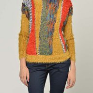 Дамски пуловер в цвят горчица марка Fiondotinta, снимка 1 - Блузи с дълъг ръкав и пуловери - 17510409