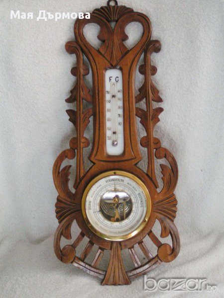 барометър с термометър, снимка 1