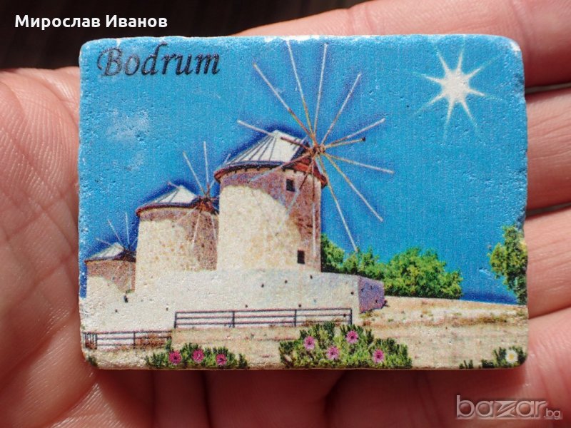  каменен магнит Вятърни мелници от Бодрум , снимка 1