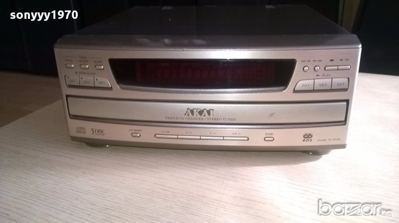 akai-tc-813r-cd 3 disc+tuner-внос швеицария, снимка 1