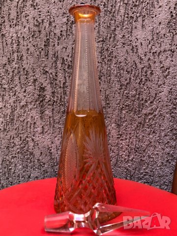Кристална гарафа за алкохол Бохемия, снимка 3 - Сервизи - 24222984