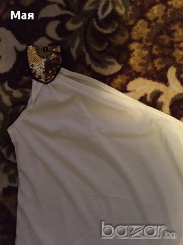 Дамски потник с едно рамо. Бял. Размер S, M, снимка 2 - Потници - 13848356