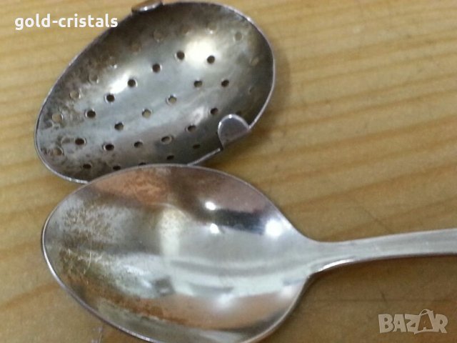 Руска лъжичка за чай с цедка, снимка 2 - Антикварни и старинни предмети - 25517597