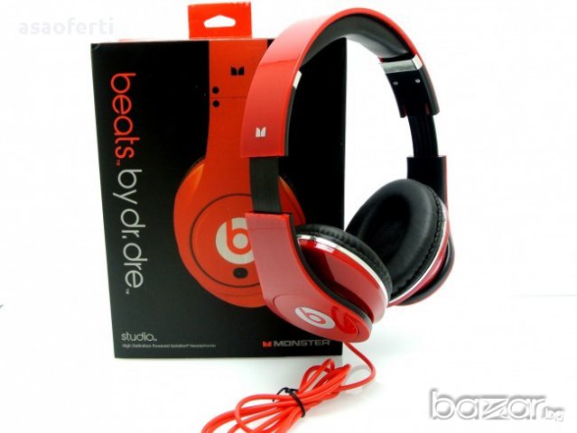 HiFi стерео слушалки Beats STUDIO RED by Dr.DRE - най-високо качество реплика - червени, снимка 3 - Слушалки и портативни колонки - 10951141