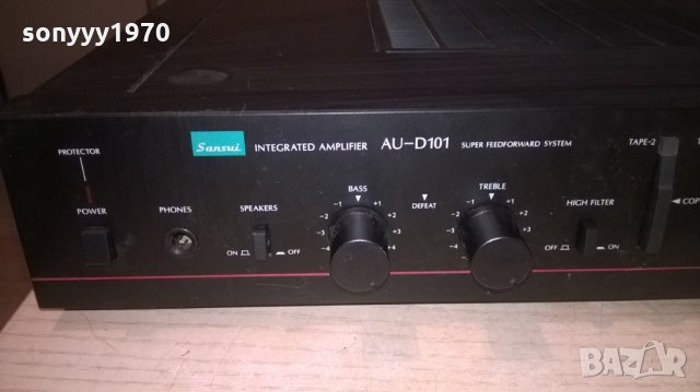 sansui au-d101 stereo amplifier-made in japan-внос швеицария, снимка 2 - Ресийвъри, усилватели, смесителни пултове - 25328785