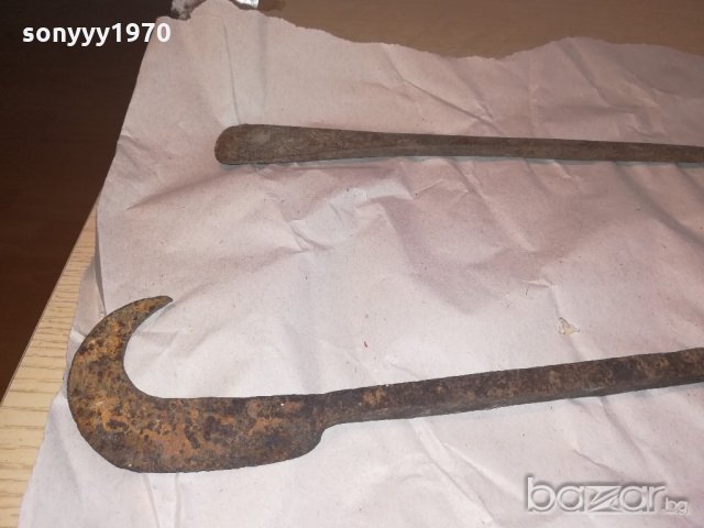 ръжен-ковано желязо-2бр-ретро колекция-58см и 47см, снимка 12 - Колекции - 20979190