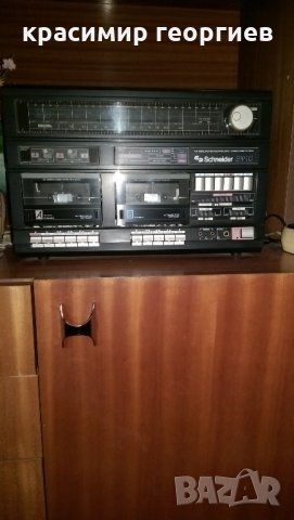 Комбиниран грамофон и касетофон Schneider SP112 ретро УНИКАТ, снимка 3 - Радиокасетофони, транзистори - 23065792