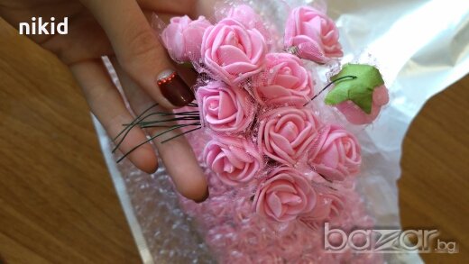 144 12 бр дантелени розички рози роза силиконови за бутониери декорация сватба повод ръчна изработка, снимка 9 - Други - 18496939