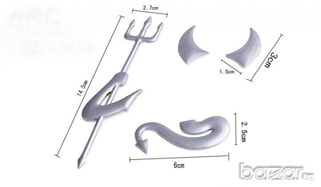 Отстъпка! 3D дяволче или прилеп за емблема Различни цветове!, снимка 3 - Аксесоари и консумативи - 14585836