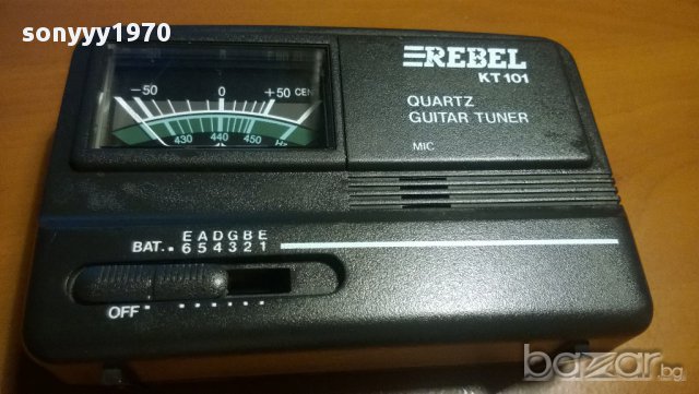rebel kt101-quartz gitar tuner-внос швеицария, снимка 2 - Струнни инструменти - 8832756