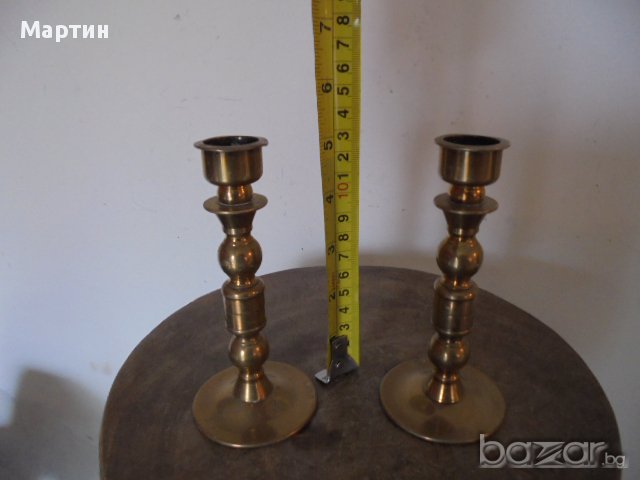 1941г. - Стари бронзови - Свещници - 2 бр. ! (901038), снимка 2 - Други стоки за дома - 15899327