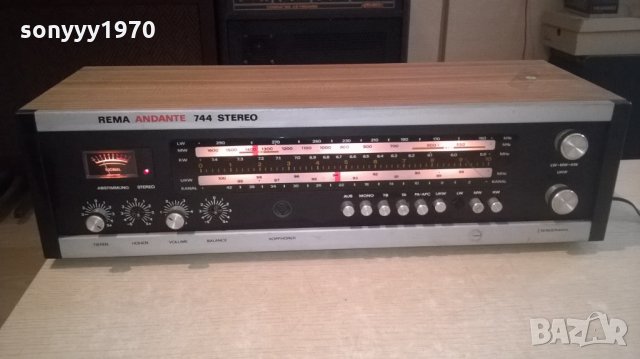 rema andante 744-stereo receiver-ретро-внос швеицария, снимка 5 - Ресийвъри, усилватели, смесителни пултове - 22768918