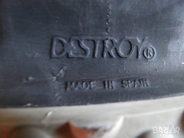 Destroy made in Spain оригинални мъжки чехли от естествена черна кожа EU 43, снимка 9 - Мъжки сандали - 25491272