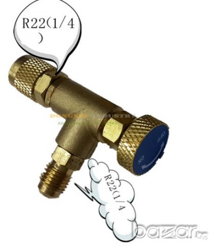 Кран за зареждане на климатик с фреон адаптер R22 R407C R410A Refrigeration Charging Adapter valve, снимка 3 - Климатици - 14744135