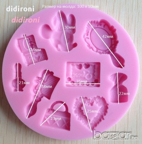 Молд  МИНИ МАУС за фондан, марципан и други моделиращи маси, снимка 1