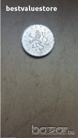 Монета 10 Чешки Хелера 1993г. / 1993 20 Czech Hellers Coin KM# 6, снимка 3 - Нумизматика и бонистика - 15411649