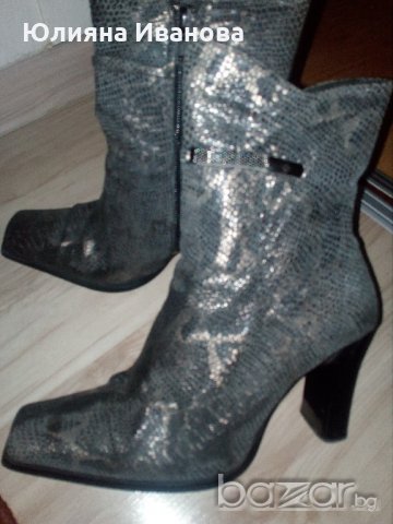 Елегантни боти от естествена кожа, снимка 2 - Дамски боти - 20186639