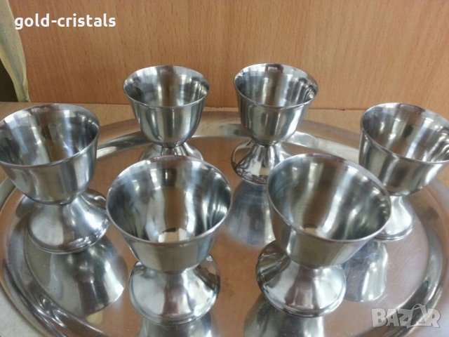 Чашки алпака хром, снимка 2 - Антикварни и старинни предмети - 25979072