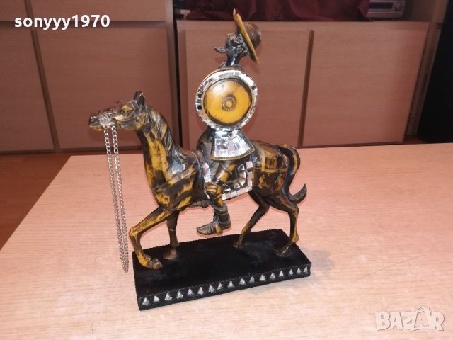 дон кихот и коня-тежка масивна фигура-25х20х8см-L, снимка 5 - Колекции - 21693321