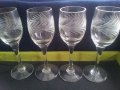 Три вида по четири чаши за концентрат стъклени от едно време, снимка 15