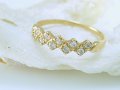  Златен пръстен с циркони -малък царски- 1.18 грама, размер №50.5-51, снимка 3