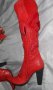 Елегантни ботуши Fiorelli червени кожа и кожа  от пони , снимка 6