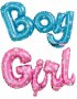 boy girl надпис балон бебешки детски рожден ден фолио фолиев балон, снимка 1 - Други - 23599277