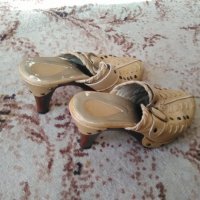 Дамско сабо от естествена кожа, снимка 2 - Дамски обувки на ток - 24154582