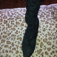 Черни ботушки от плат, снимка 2 - Дамски ботуши - 11947957