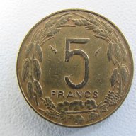 Централни Африкански Щати - 5 франка, 1981 г.,перфектна- 60L, снимка 3 - Нумизматика и бонистика - 16217773