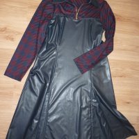 Нова рокля от лилава еко кожа - XL, снимка 8 - Рокли - 23295884