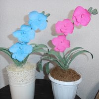 Цветя от хартия-орхидея, снимка 9 - Изкуствени цветя - 24675846