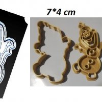 Олаф от Замръзналото Кралство пластмасов резец форма за фондан тесто бисквитки, снимка 1 - Форми - 25435415