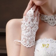 Сватбени ръкавици 12 модела-НОВИ, снимка 4 - Сватбени аксесоари - 14587735