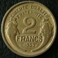 2 франка 1933, Франция, снимка 1 - Нумизматика и бонистика - 11703513